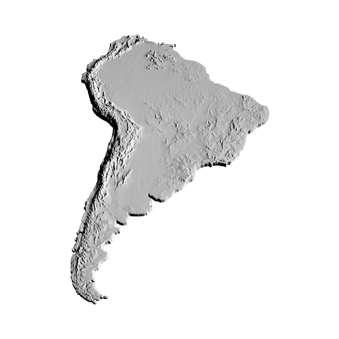 South America Terrain design preview, maps & terrain