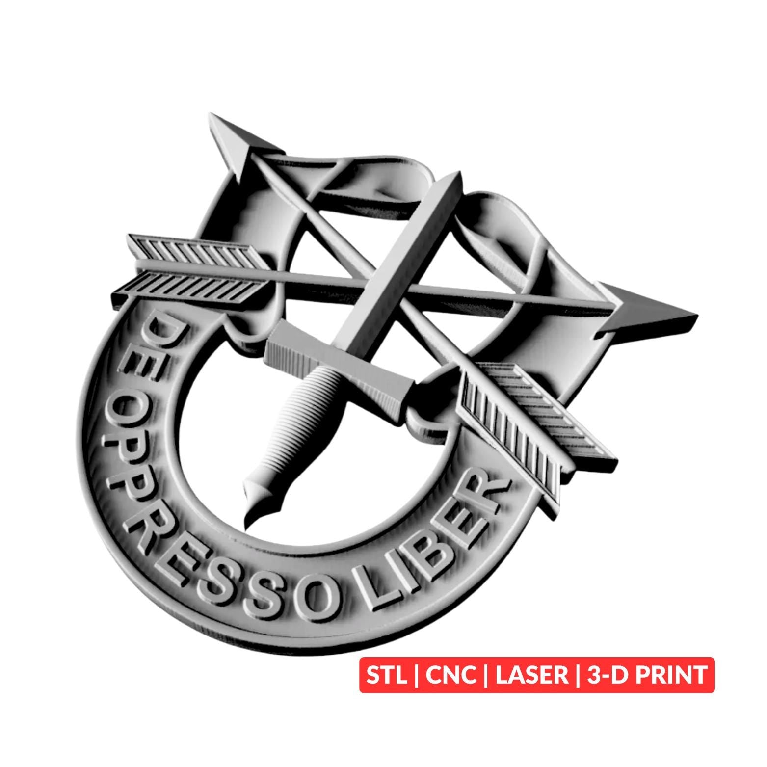 Special Forces detail view, ready for 3D printing and CNC routing
