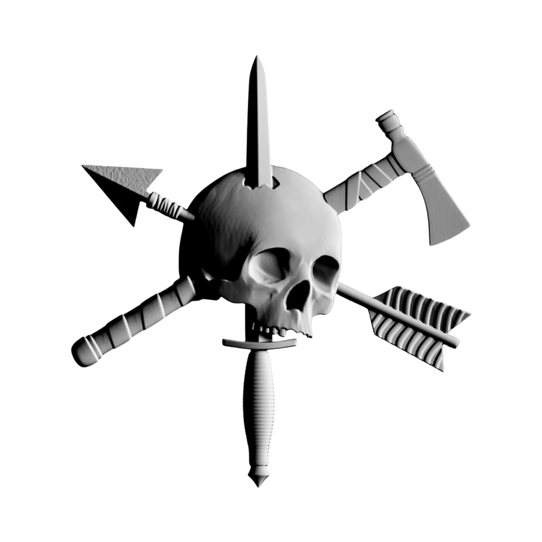 Special Operations Skull STL file for 3D printing and CNC routing, LightBurn and Vectric ready