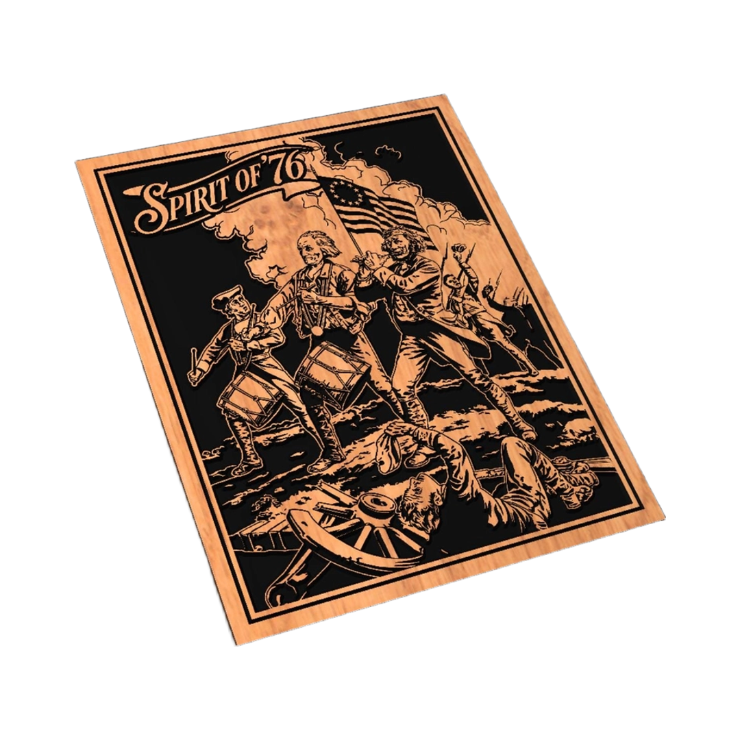 Spirit of '76 SVG file for digital crafting, LightBurn and Vectric ready