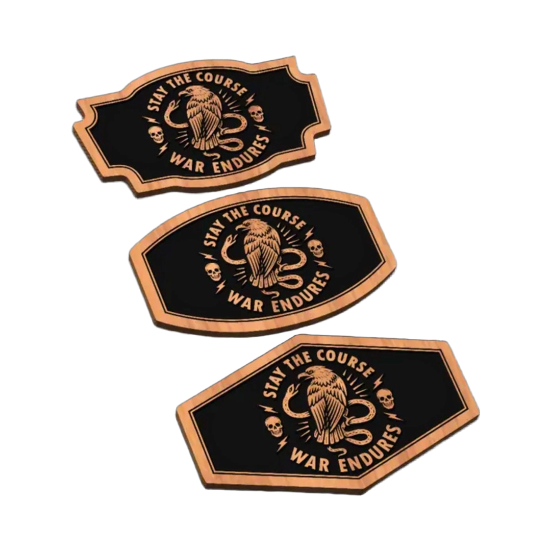Stay the Course War Endures Design SVG file for laser cutting and CNC routing, LightBurn and Vectric ready