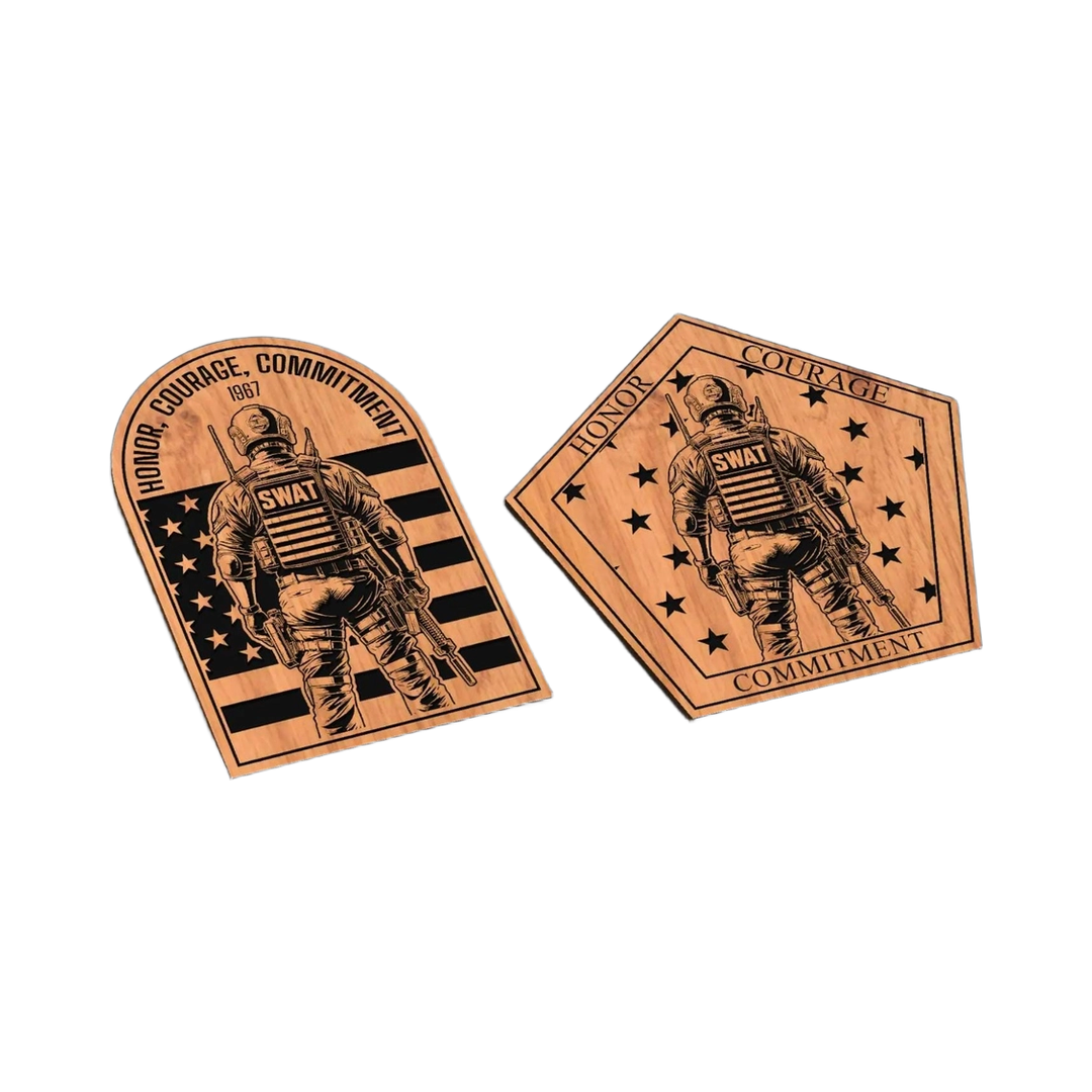 SWAT Team Design Bundle SVG file for laser cutting and CNC routing, LightBurn and Vectric ready