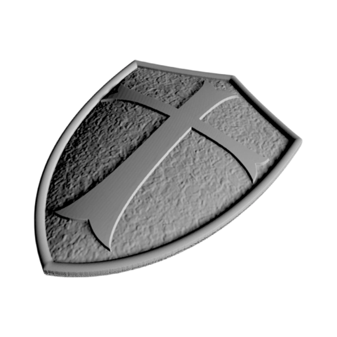 Templar Shield detail view, ready for 3D printing and CNC routing