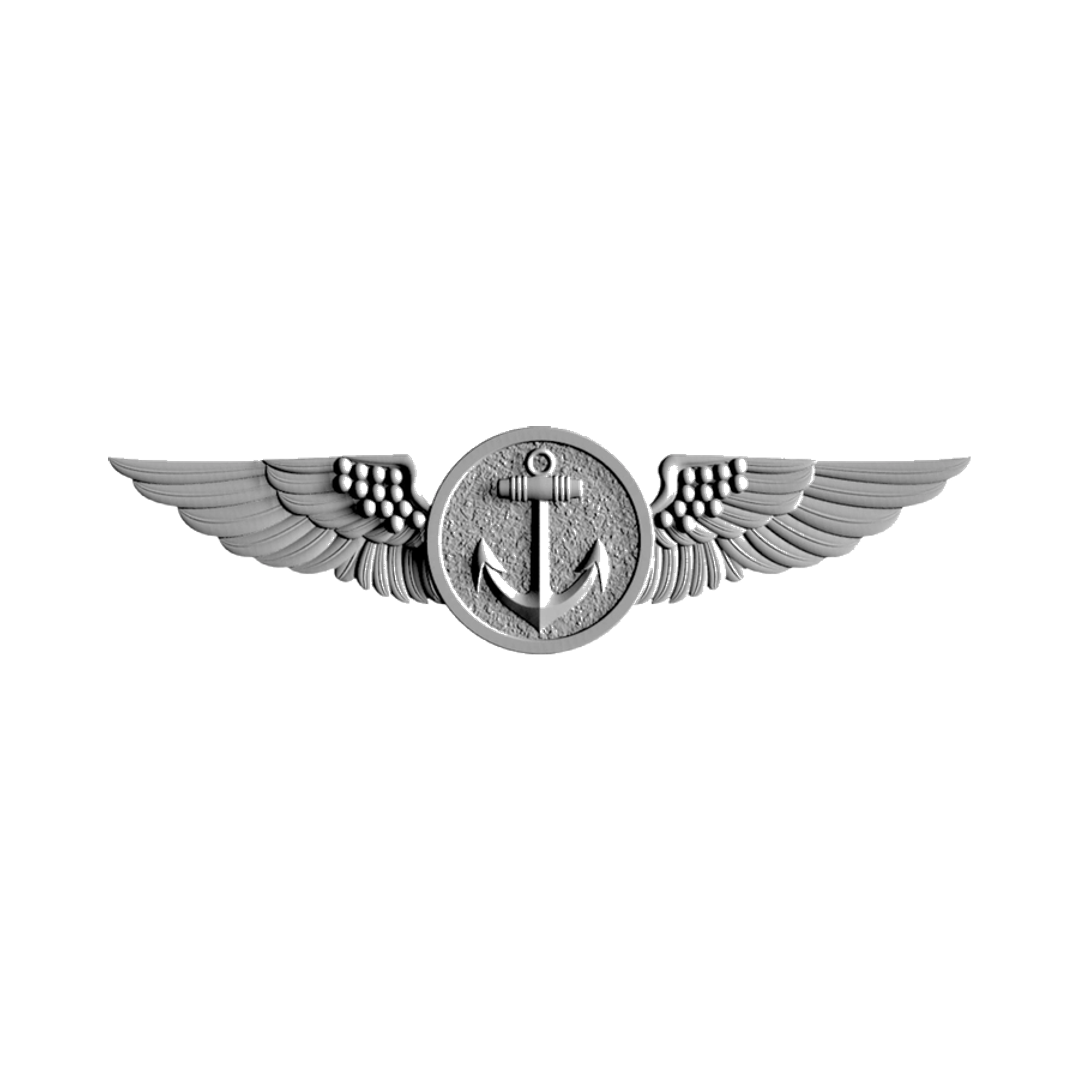 U.S. Navy Aviation Observer Badge STL file for 3D printing and CNC routing, LightBurn and Vectric ready