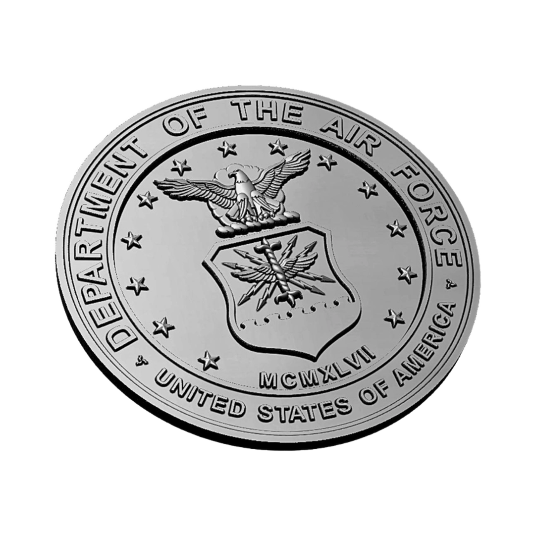 United States Air Force Seal detail view, ready for 3D printing and CNC routing