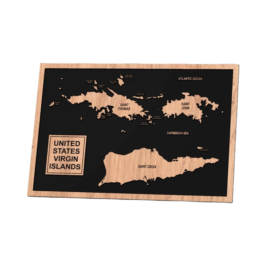 United States Virgin Islands Map design preview, countries & world