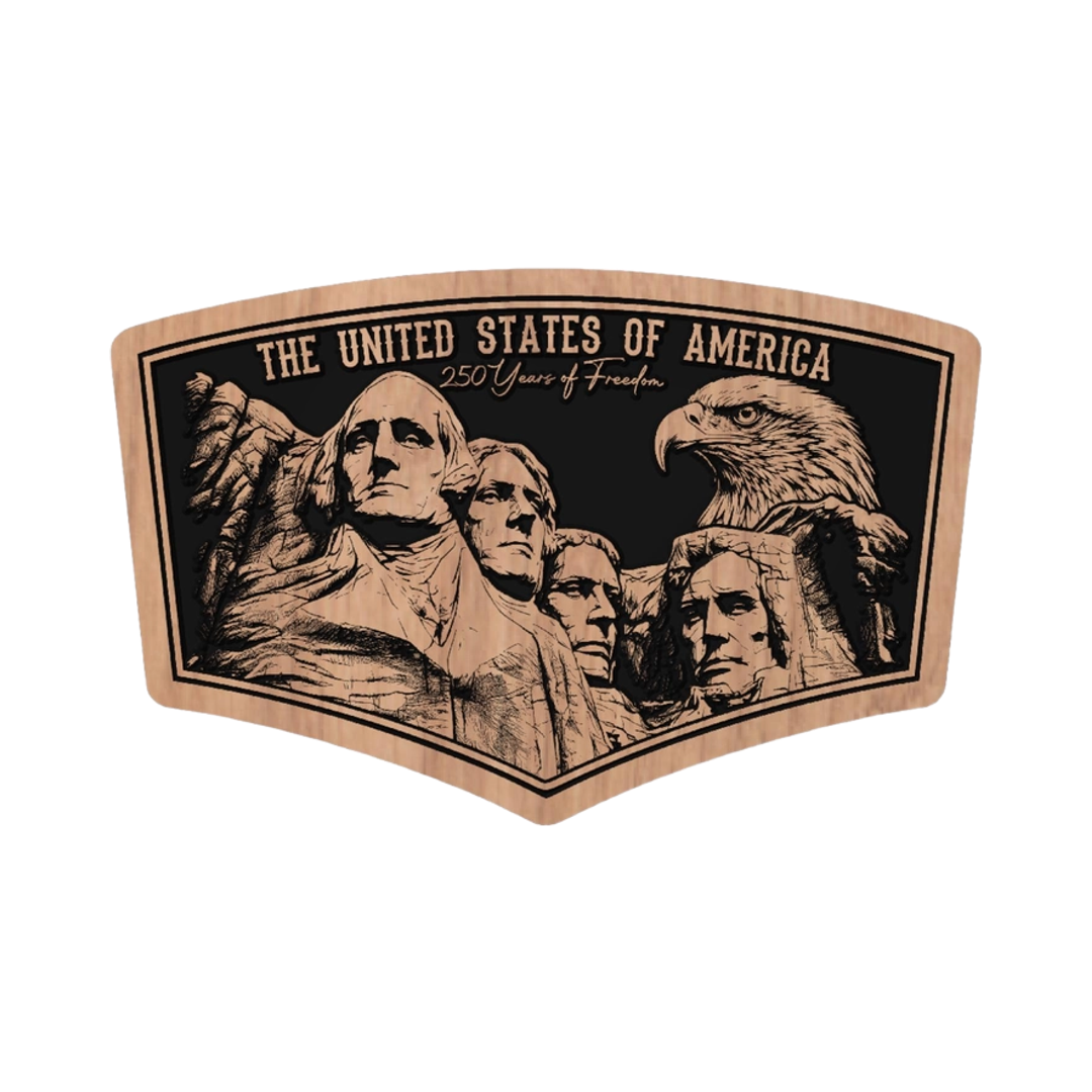 USA 250th Anniversary detail view, ready for laser cutting and CNC routing