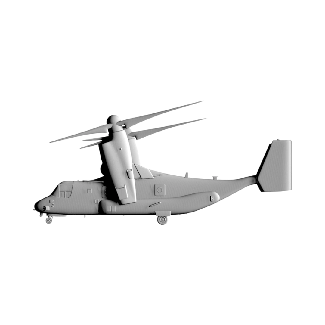 V-22 Osprey STL file for 3D printing and CNC routing, LightBurn and Vectric ready