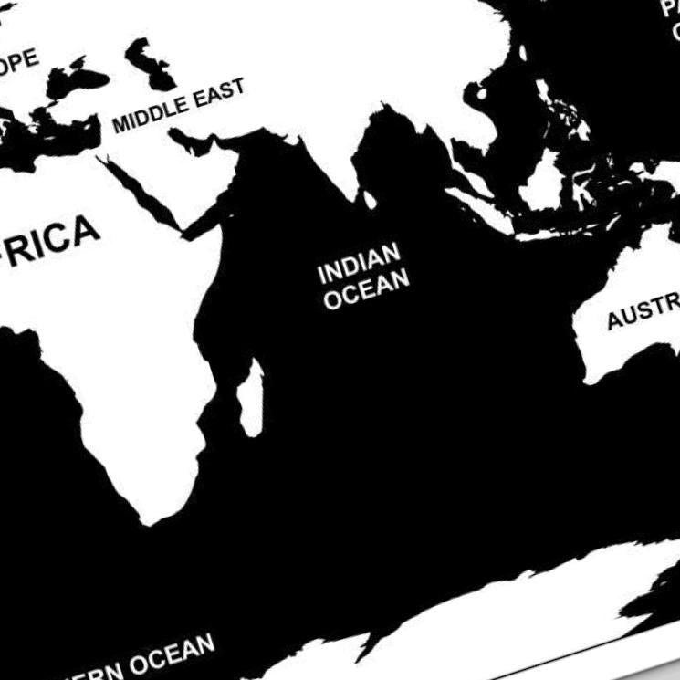 World Map compatible with LightBurn and Vectric