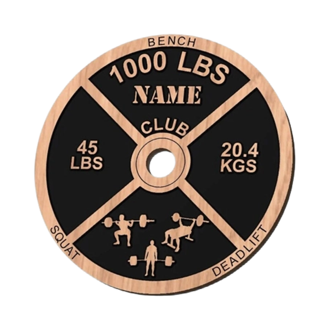 1000 Pound Club Weight Plate design preview, fitness & gym