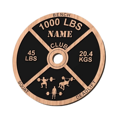 1000 Pound Club Weight Plate design preview, fitness & gym