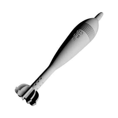 120mm Mortar Round detail view, ready for 3D printing and CNC routing