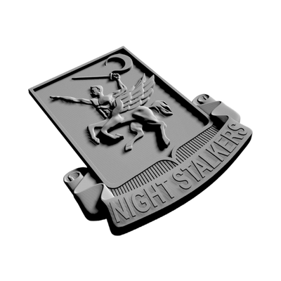 160th SOAR Night Stalkers Emblem detail view, ready for 3D printing and CNC routing