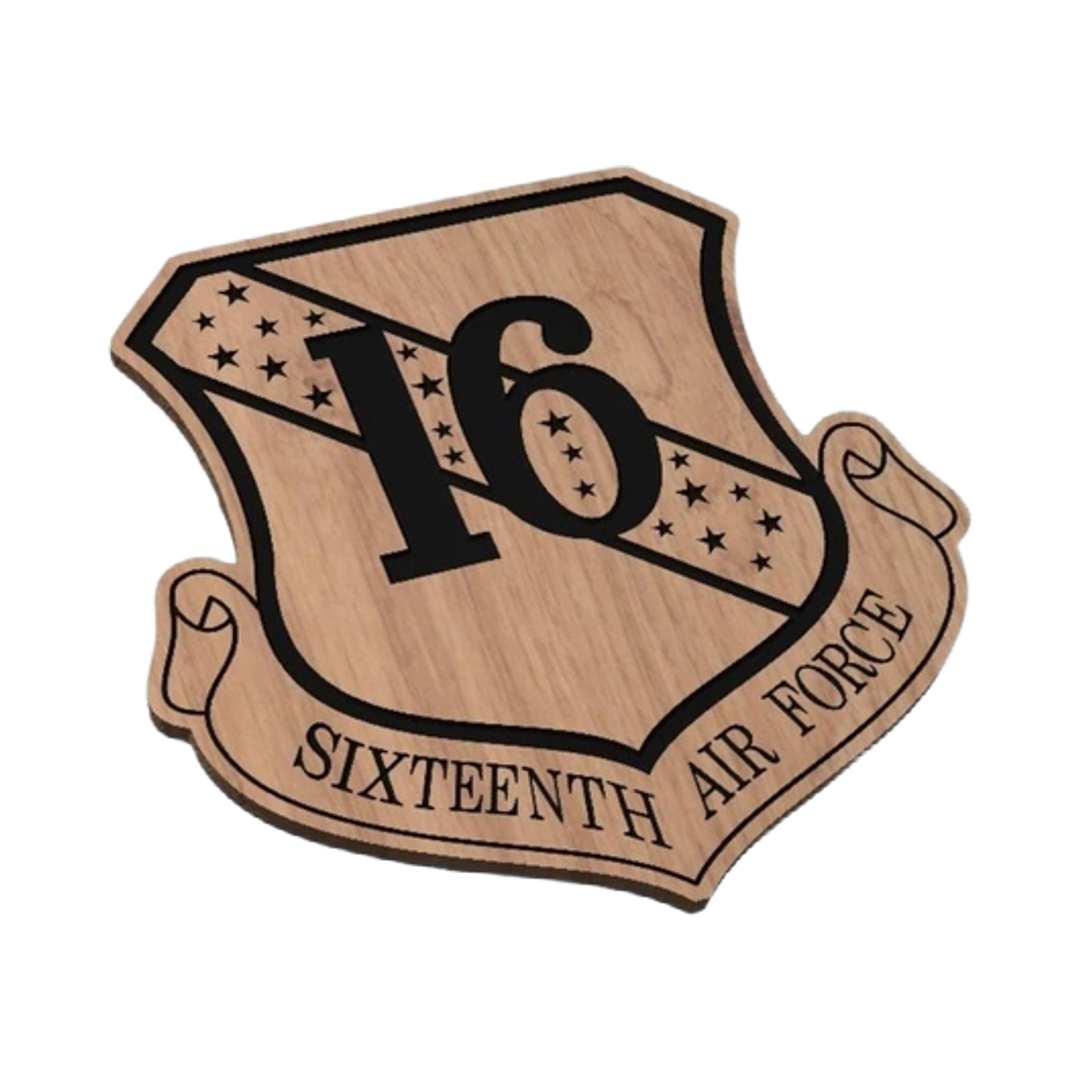 16th Air Force SVG file for laser cutting and CNC routing, LightBurn and Vectric ready