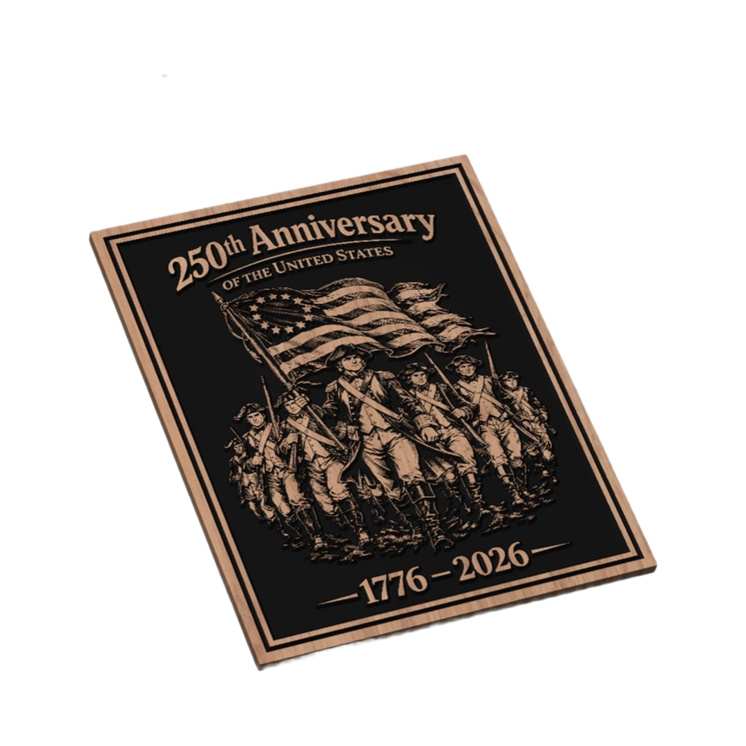 1776-2026 USA 250th Anniversary Patriotic SVG file for laser cutting and CNC routing, Glowforge and LightBurn ready