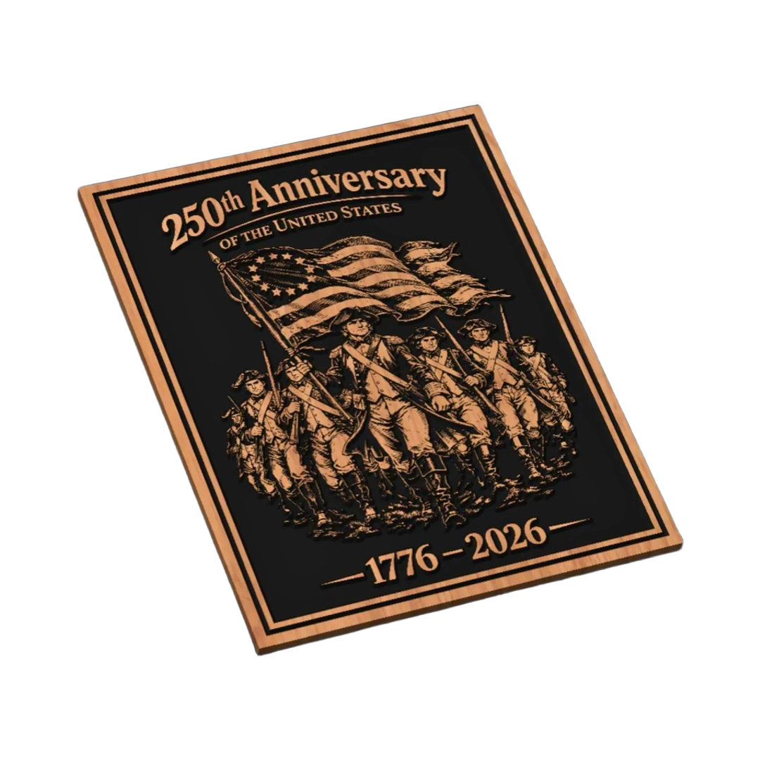 1776-2026 USA 250th Anniversary Patriotic SVG file for laser cutting and CNC routing, LightBurn and Vectric ready