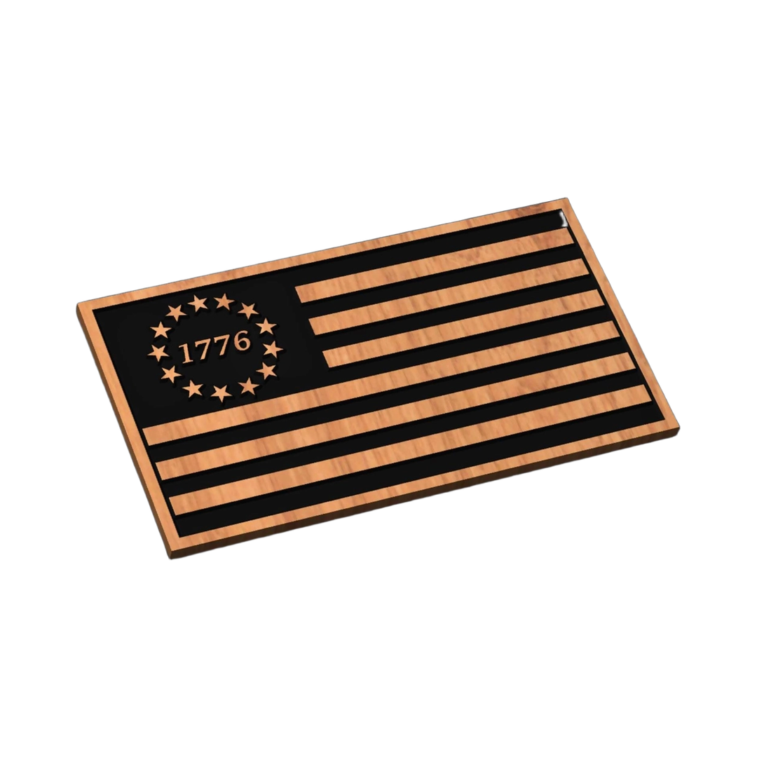 U.S. 1776 Flag SVG file for laser cutting and CNC routing, LightBurn and Vectric ready
