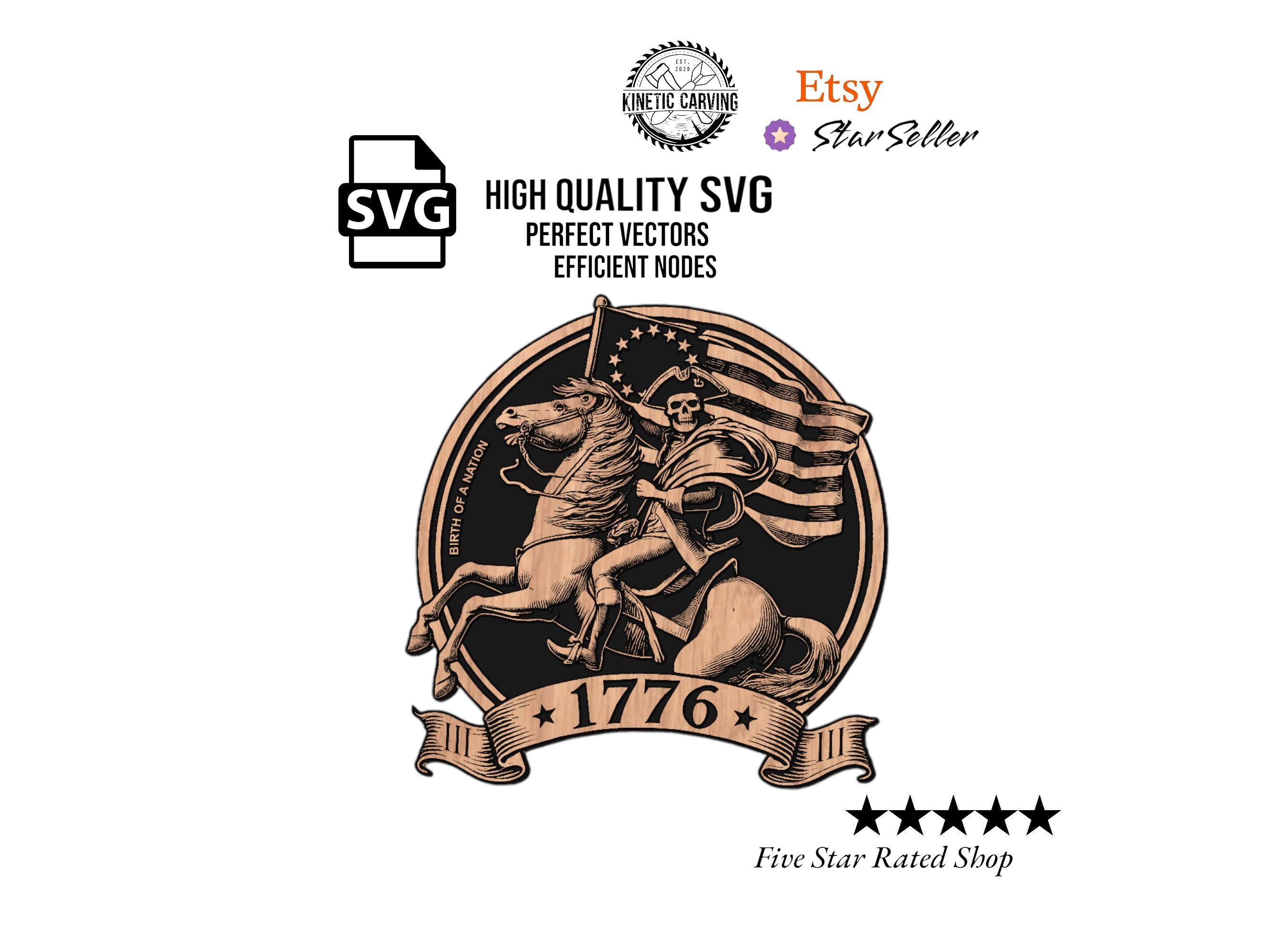 1776 Patriot SVG file included with instant download