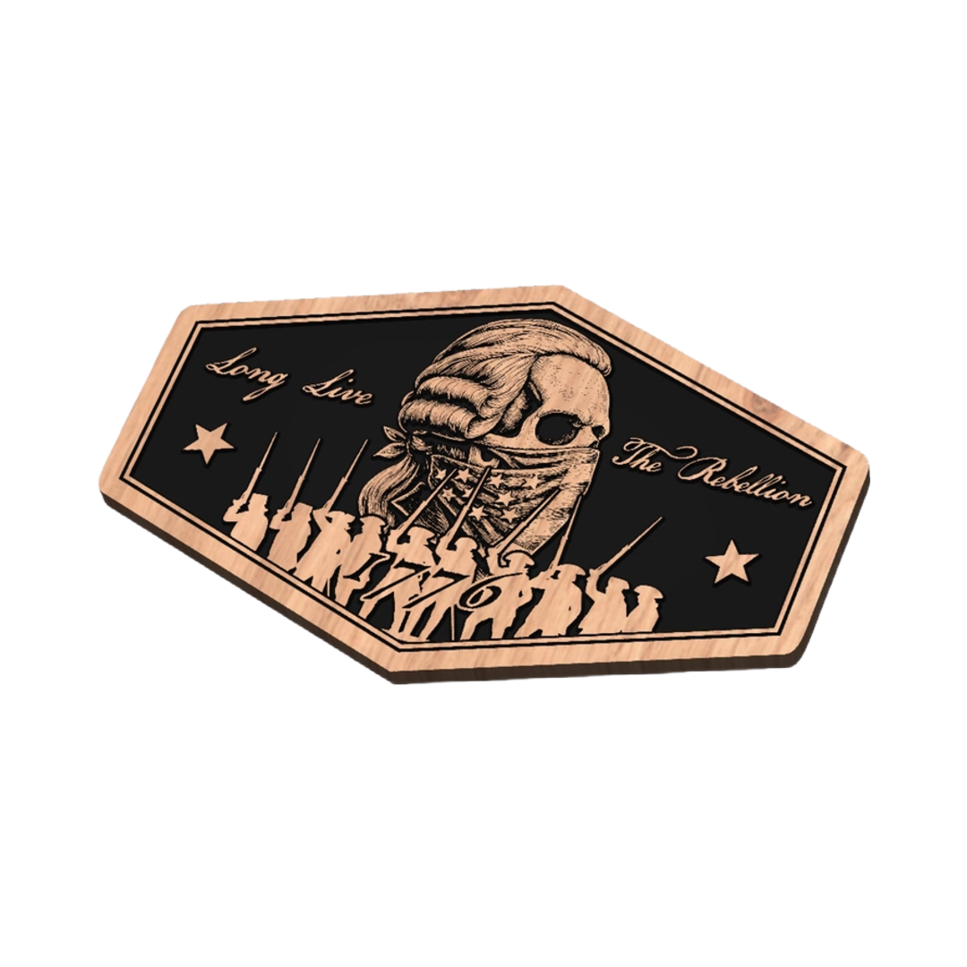 1776 Washington Rebellion Skull design preview, historical americana