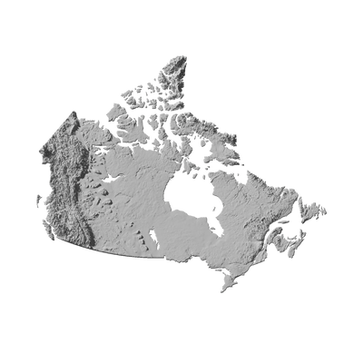 Canada Terrain Map