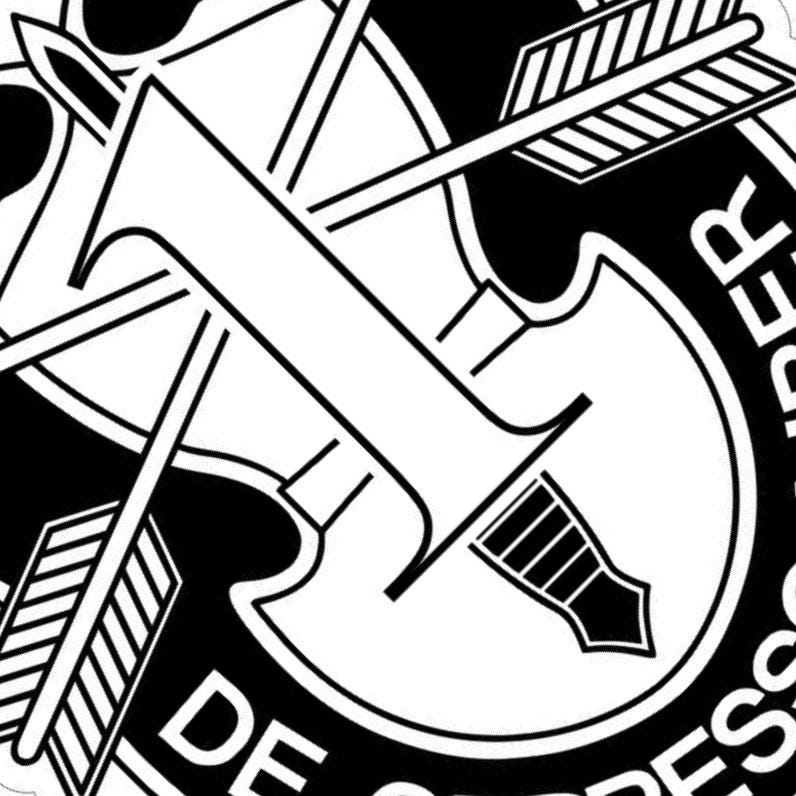 1st Special Forces Group Crest detail view, ready for laser cutting and CNC routing