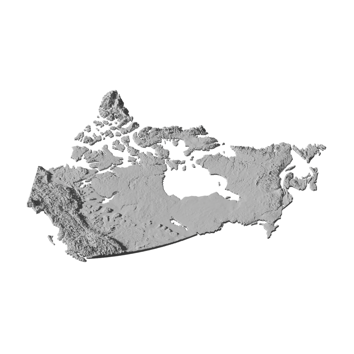 Canada Terrain Map