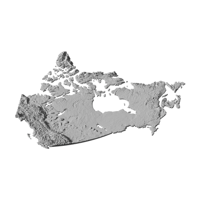 Canada Terrain Map