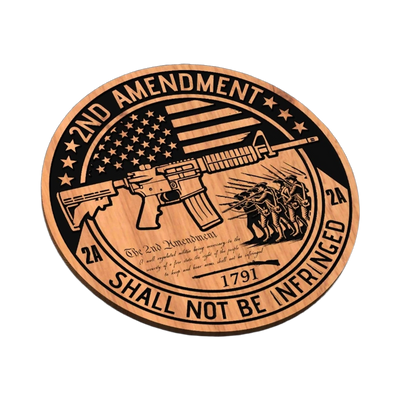 2nd Amendment SVG file for laser cutting and CNC routing, LightBurn and Vectric ready