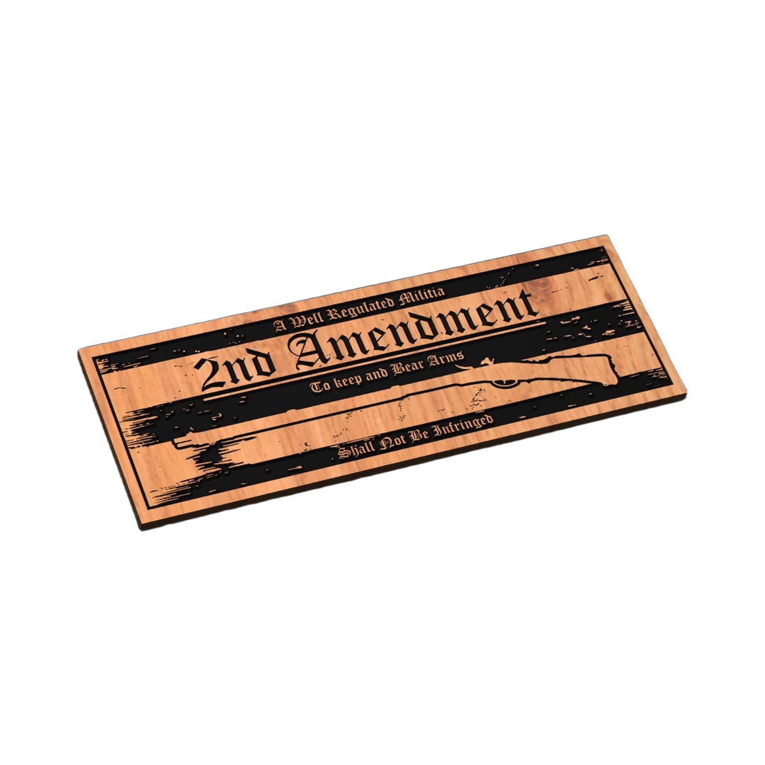 2nd Amendment Banner SVG file for laser cutting and CNC routing, LightBurn and Vectric ready