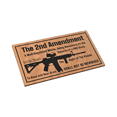 2nd Amendment Design SVG file for laser cutting and CNC routing, LightBurn and Vectric ready