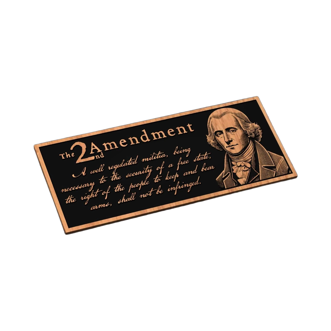 2nd Amendment James Madison SVG file for laser cutting and CNC routing, LightBurn and Vectric ready
