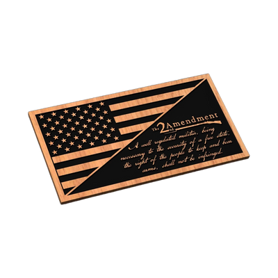 2nd Amendment U.S. Flag SVG file for laser cutting and CNC routing, LightBurn and Vectric ready