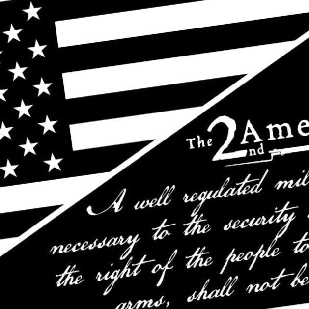 2nd Amendment U.S. Flag detail view, ready for laser cutting and CNC routing