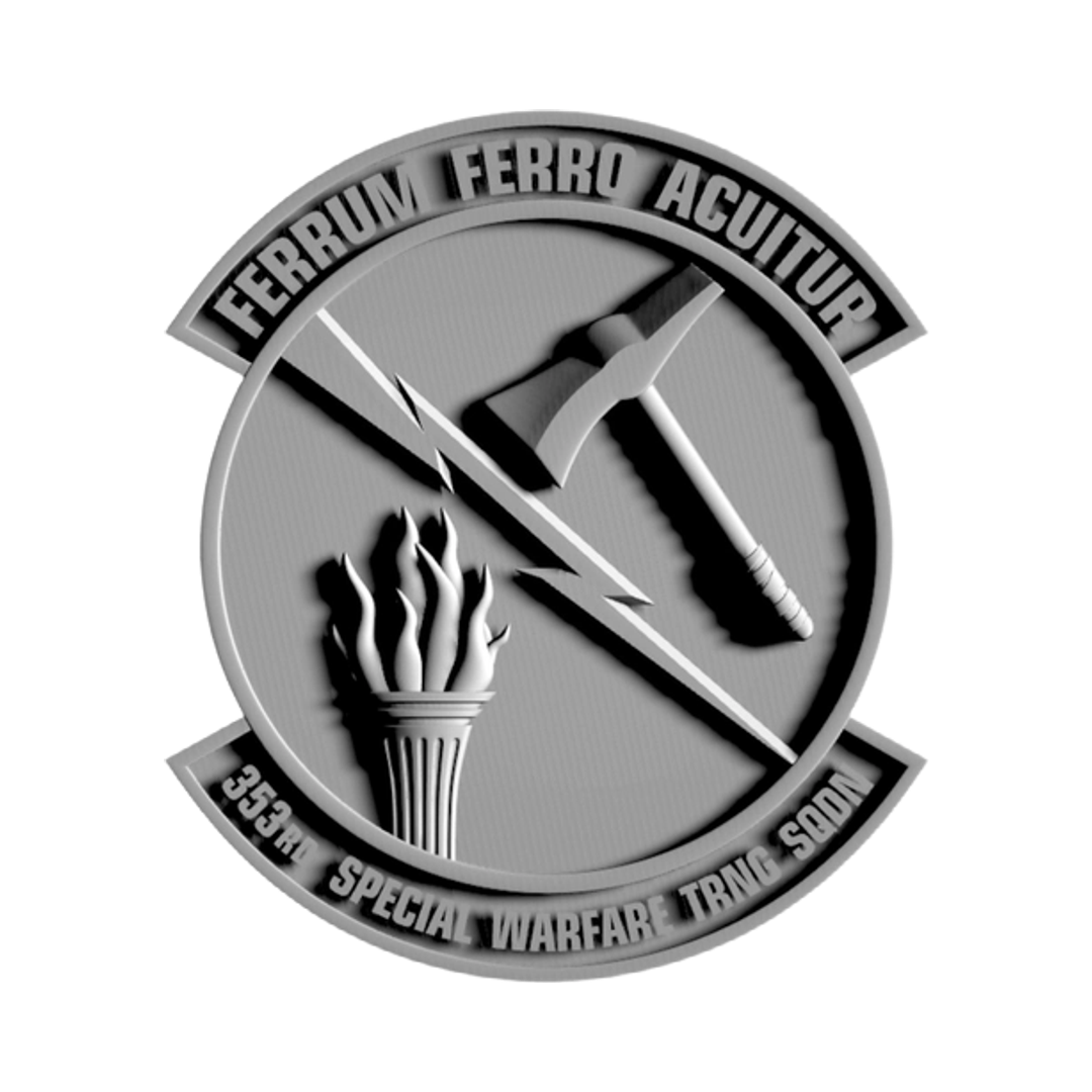 353rd Special Operations Training Squadron STL file for 3D printing and CNC routing, LightBurn and Vectric ready