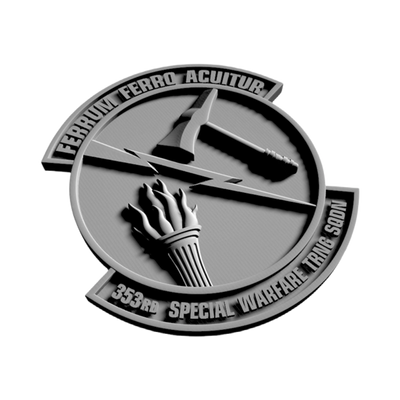 353rd Special Operations Training Squadron detail view, ready for 3D printing and CNC routing