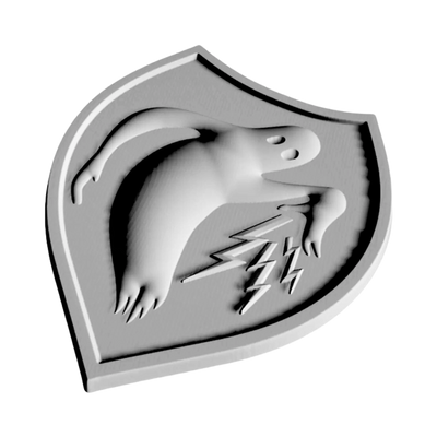 WWII Special Troops Ghost detail view, ready for 3D printing and CNC routing