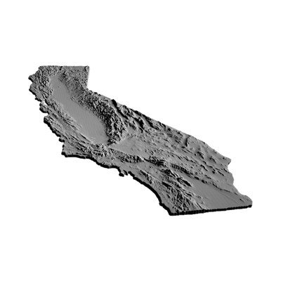3D California USA Model STL file included with instant download