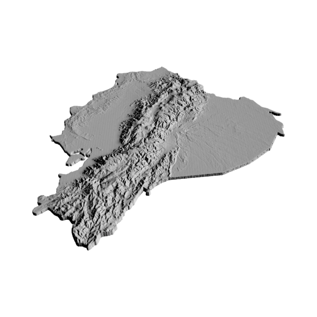 Ecuador Terrain Map design preview, countries & world
