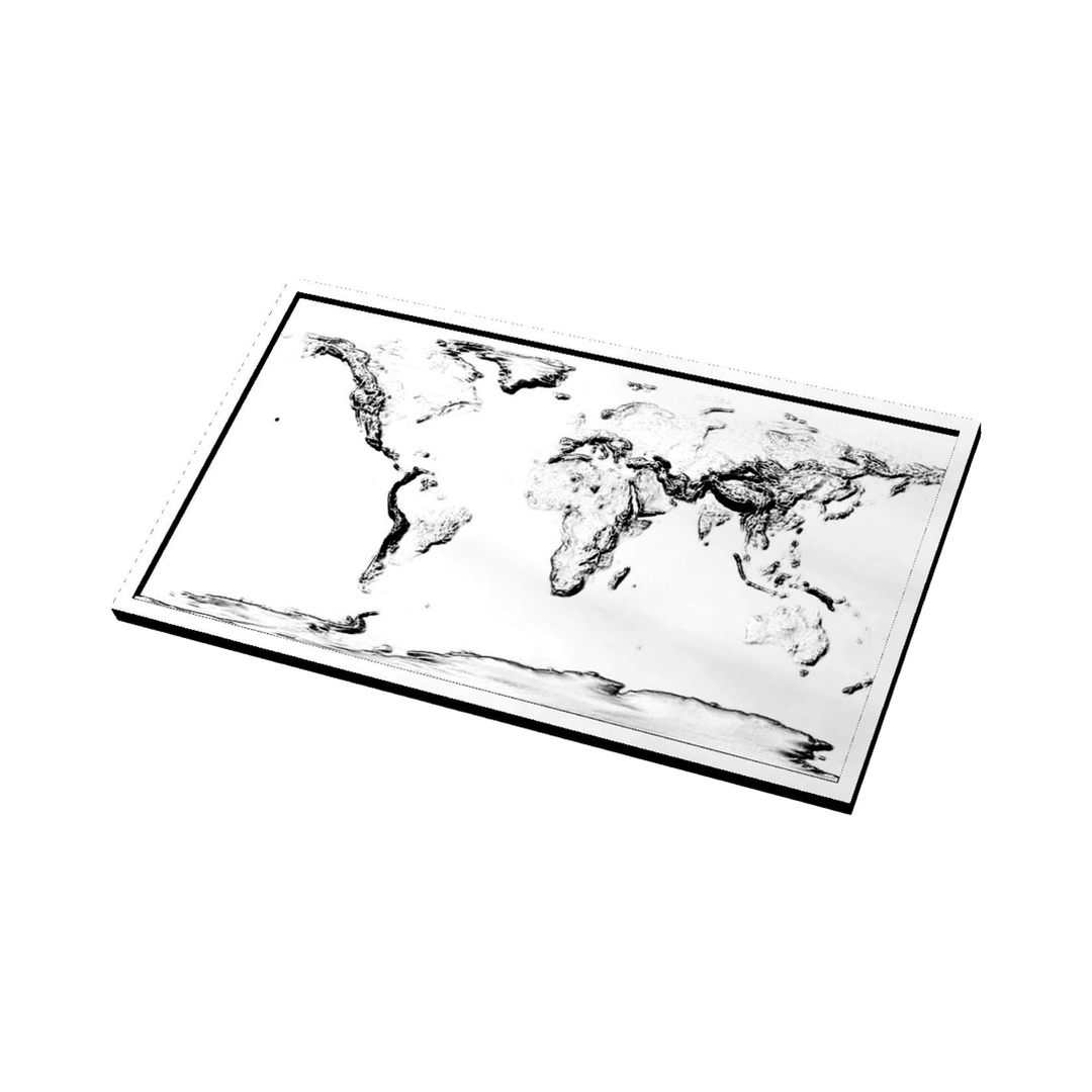 Global Terrain Map detail view, ready for 3D printing and CNC routing