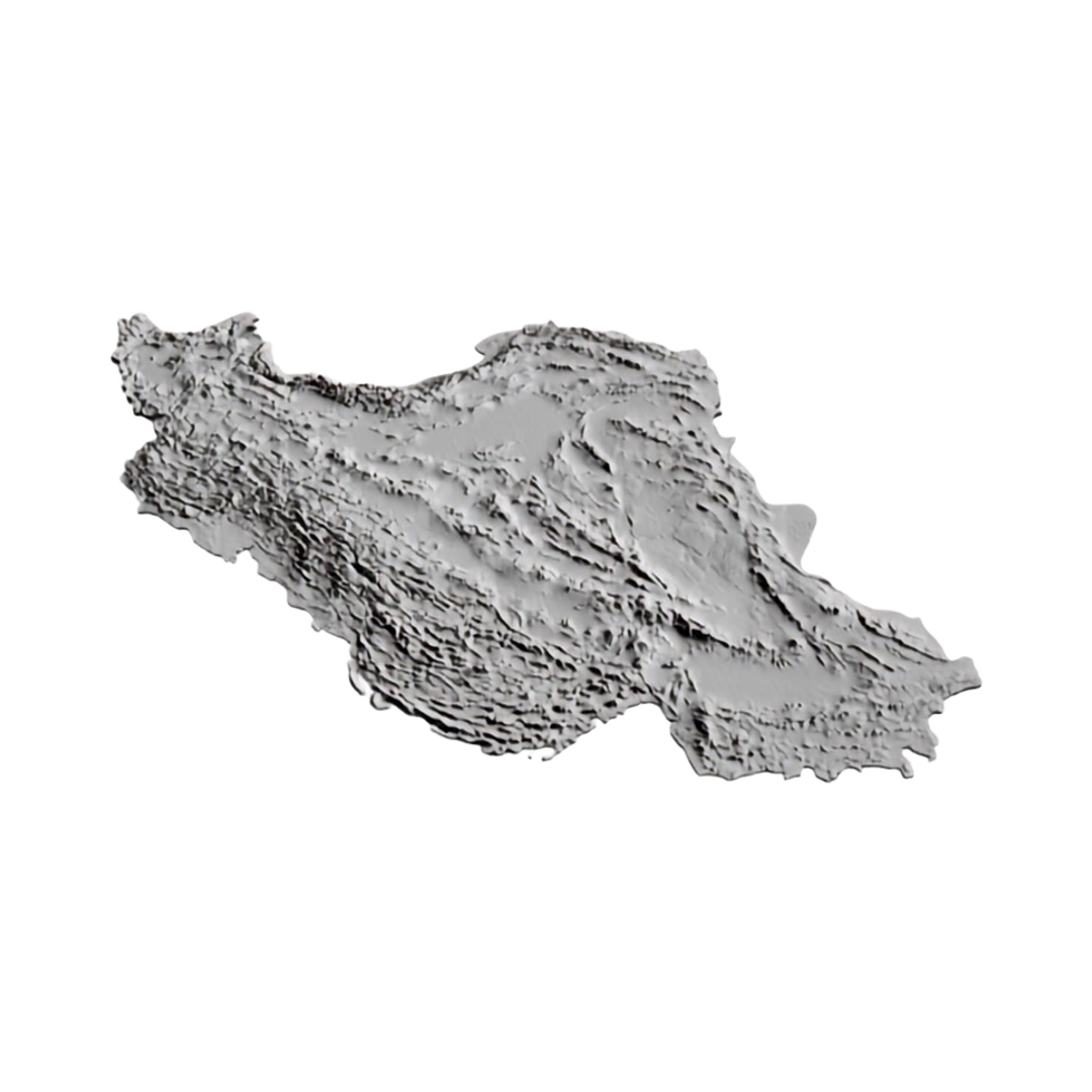 Iran (Persia) Terrain Map design preview, countries & world