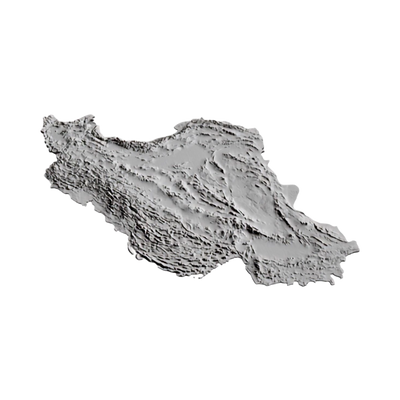 Iran (Persia) Terrain Map design preview, countries & world