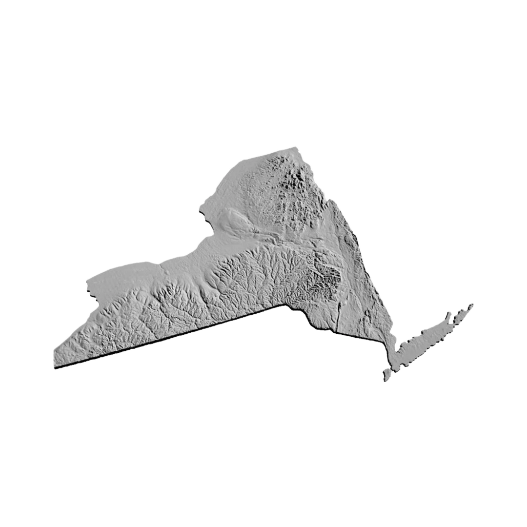 New York Terrain Map design preview, us states