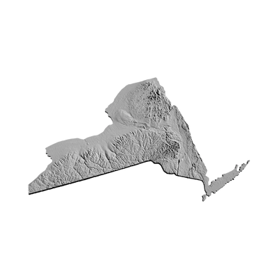 New York Terrain Map design preview, us states