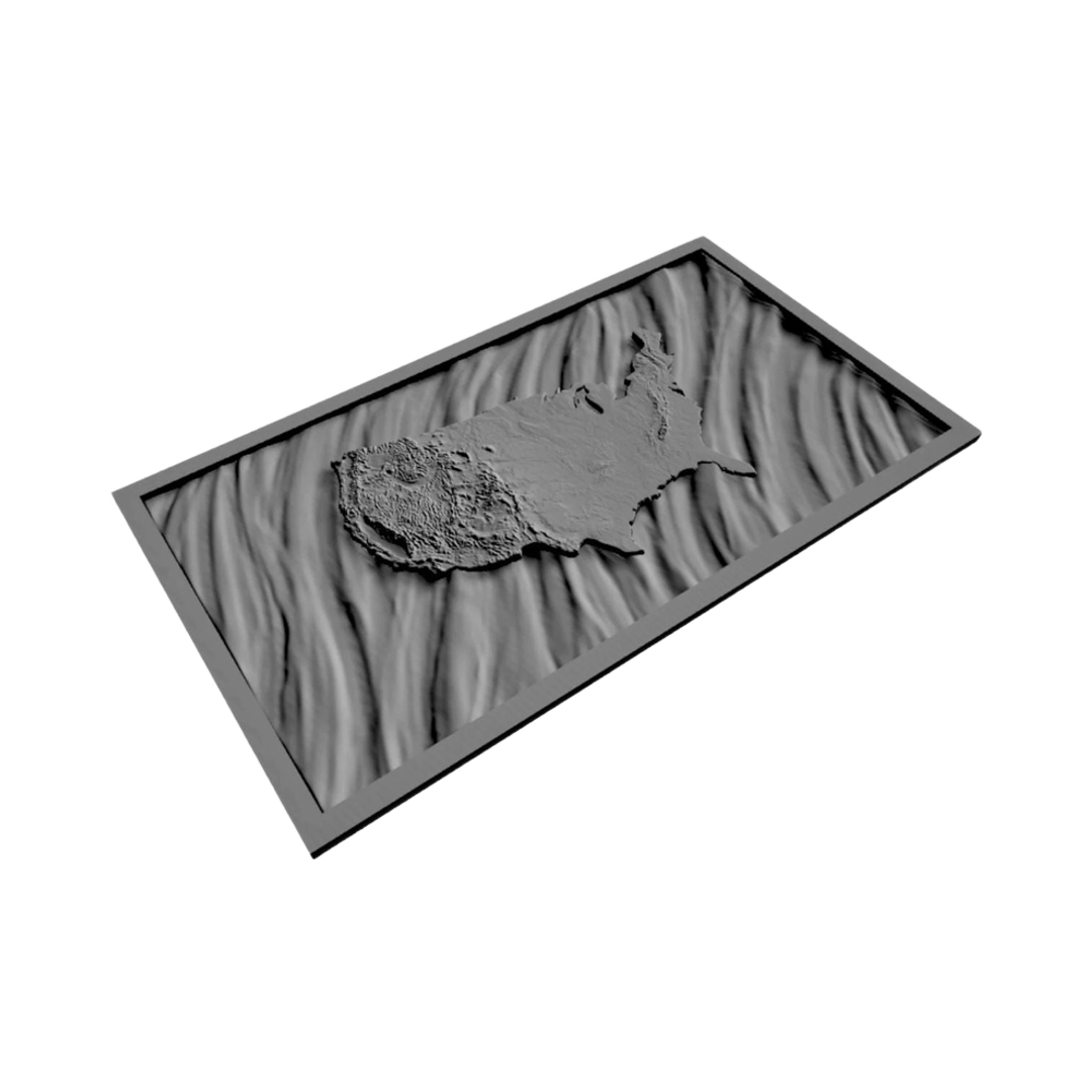 U.S. Terrain Wavy Flag STL file included with instant download