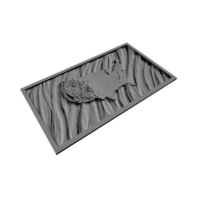 U.S. Terrain Wavy Flag STL file included with instant download