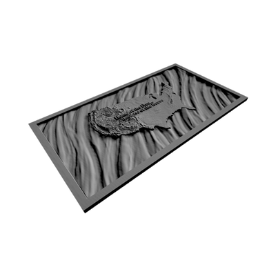 3D United States Terrain Wavy Flag (How-To Video Included) design preview, flags