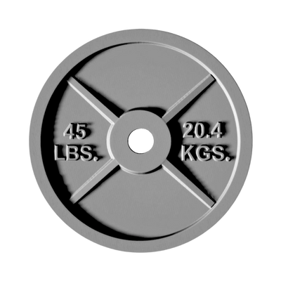 45lb Weight Plate STL file for 3D printing and CNC routing, LightBurn and Vectric ready