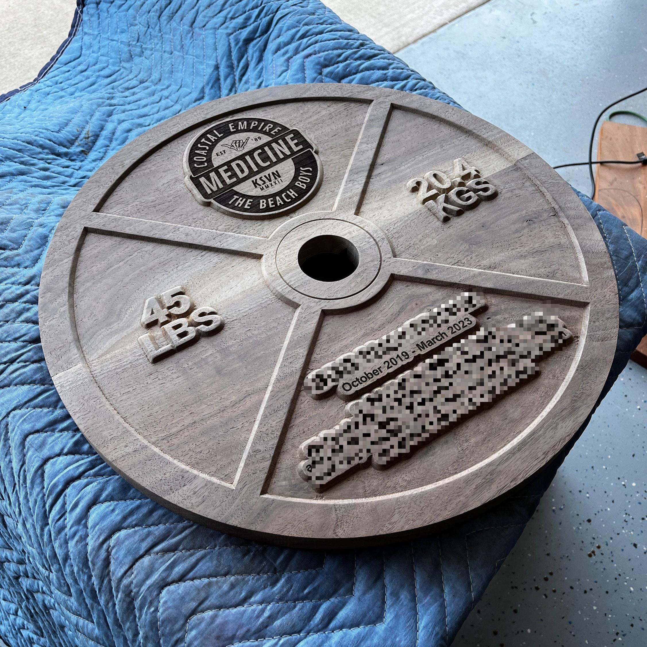 45lb Weight Plate SVG file included with instant download
