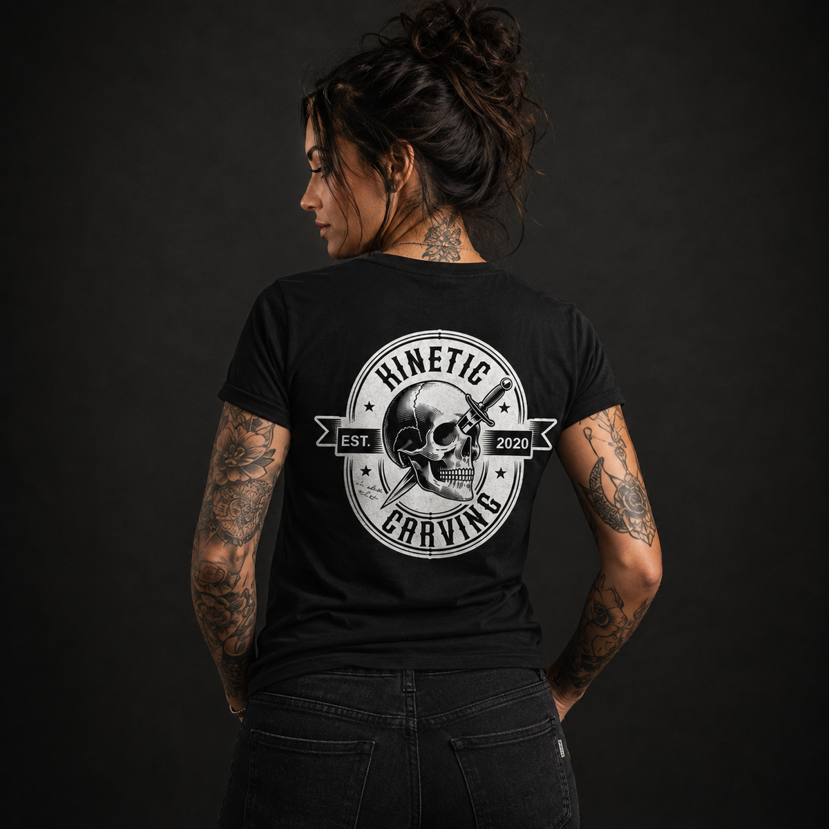 Kinetic Carving Pierced Skull Shirt