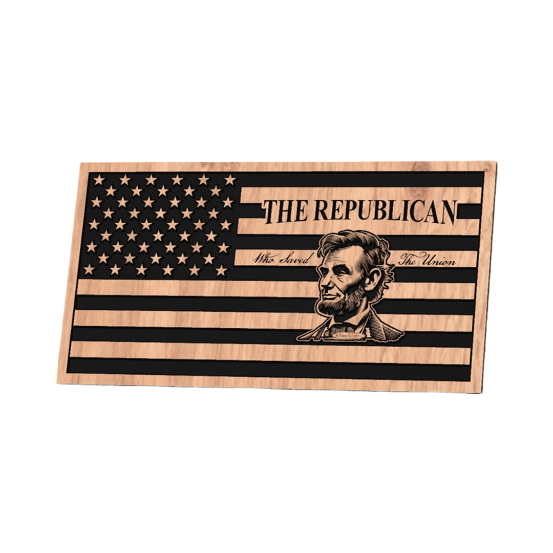 Abraham Lincoln USA Flag design preview, historical americana